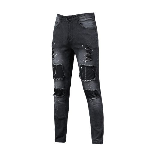 Men's Frayed Skinny Jeans 4