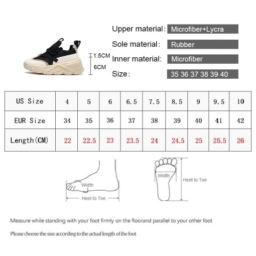 Fashion Lace-up Comfortable Thick Bottom Casual Shoes for Women 6