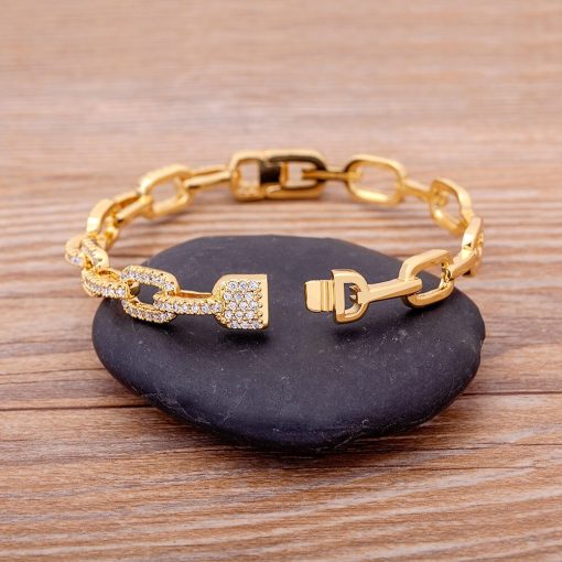 New Arrival Luxury Stackable Statement Gold Bangle 3