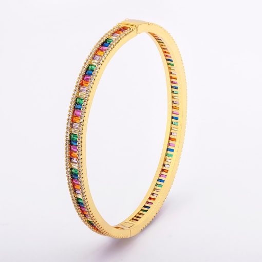 New Arrival Luxury Stackable Statement Gold Bangle 6
