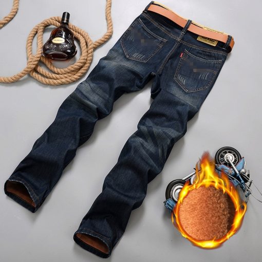 New Blue Men's Warm Slim Fit Jeans 3